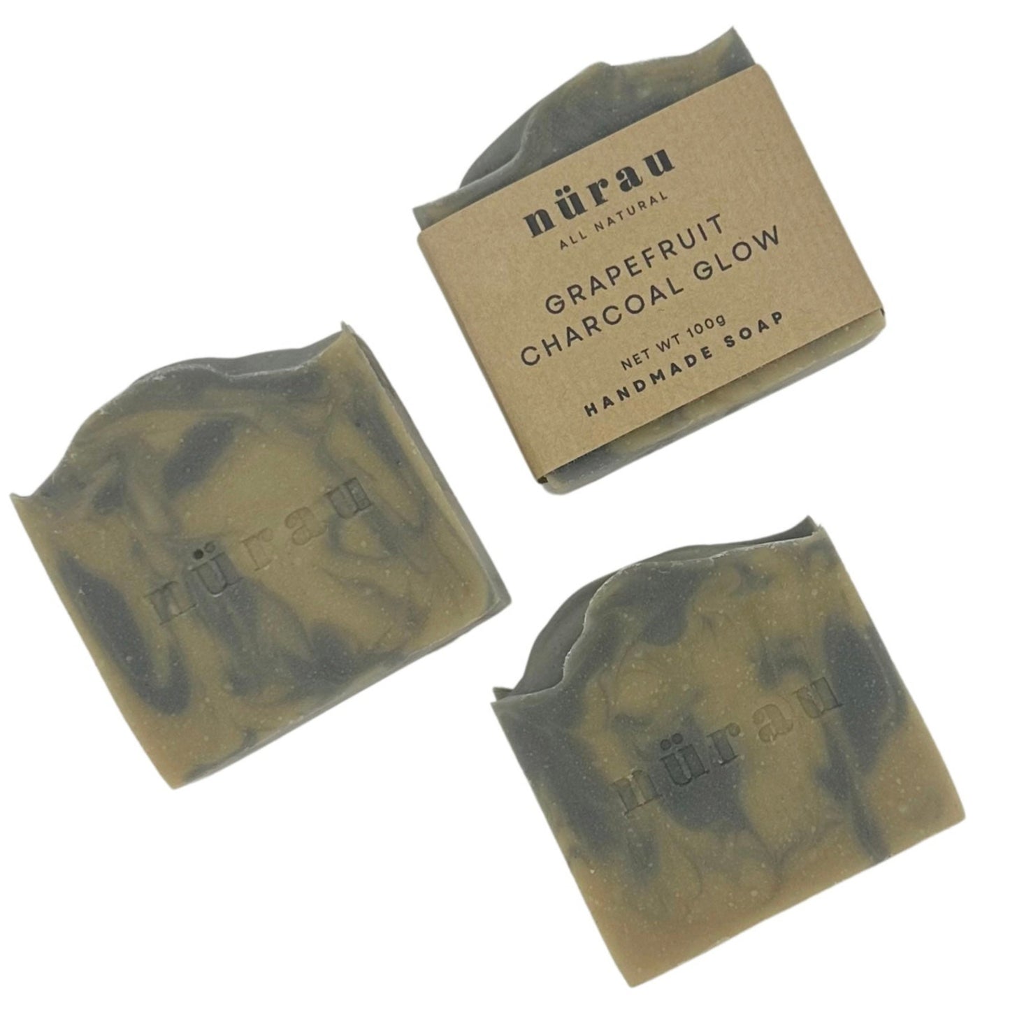 Charcoal Soap Bar | Grapefruit Charcoal Soap | Nurau