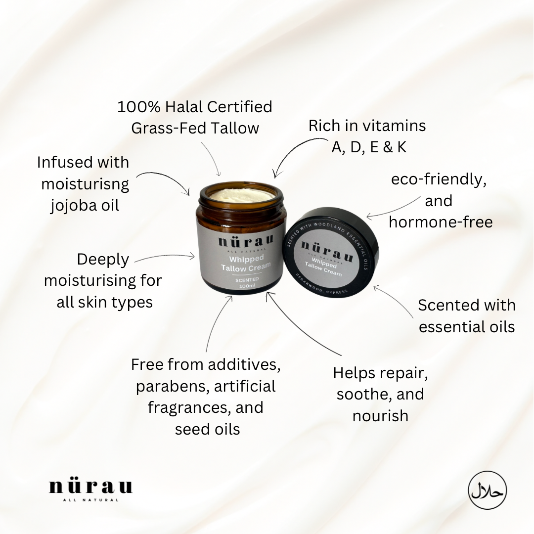 100ml Tallow Skin Cream | Whipped Tallow Skin Cream | Nurau