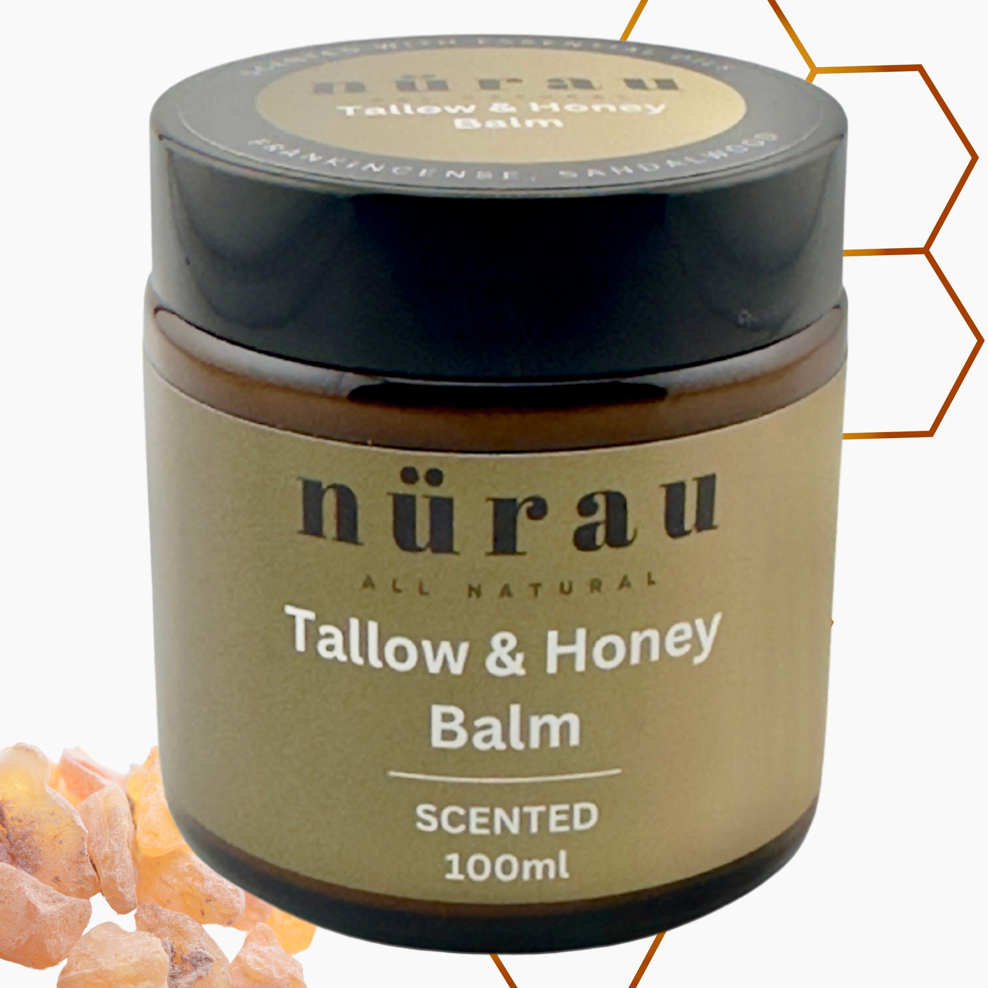 100ml Tallow and Honey Balm | Halal Tallow Balm | Nurau