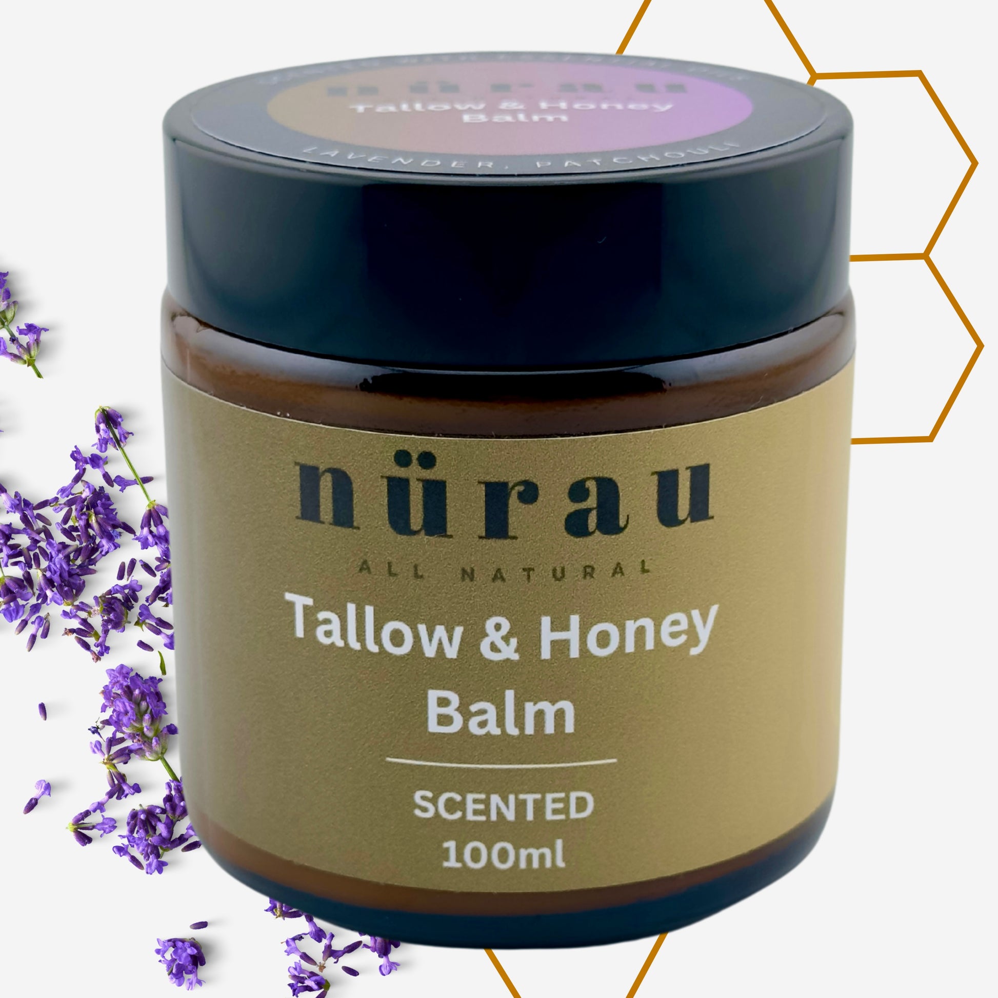 100ml Tallow and Honey Balm | Halal Tallow Balm | Nurau